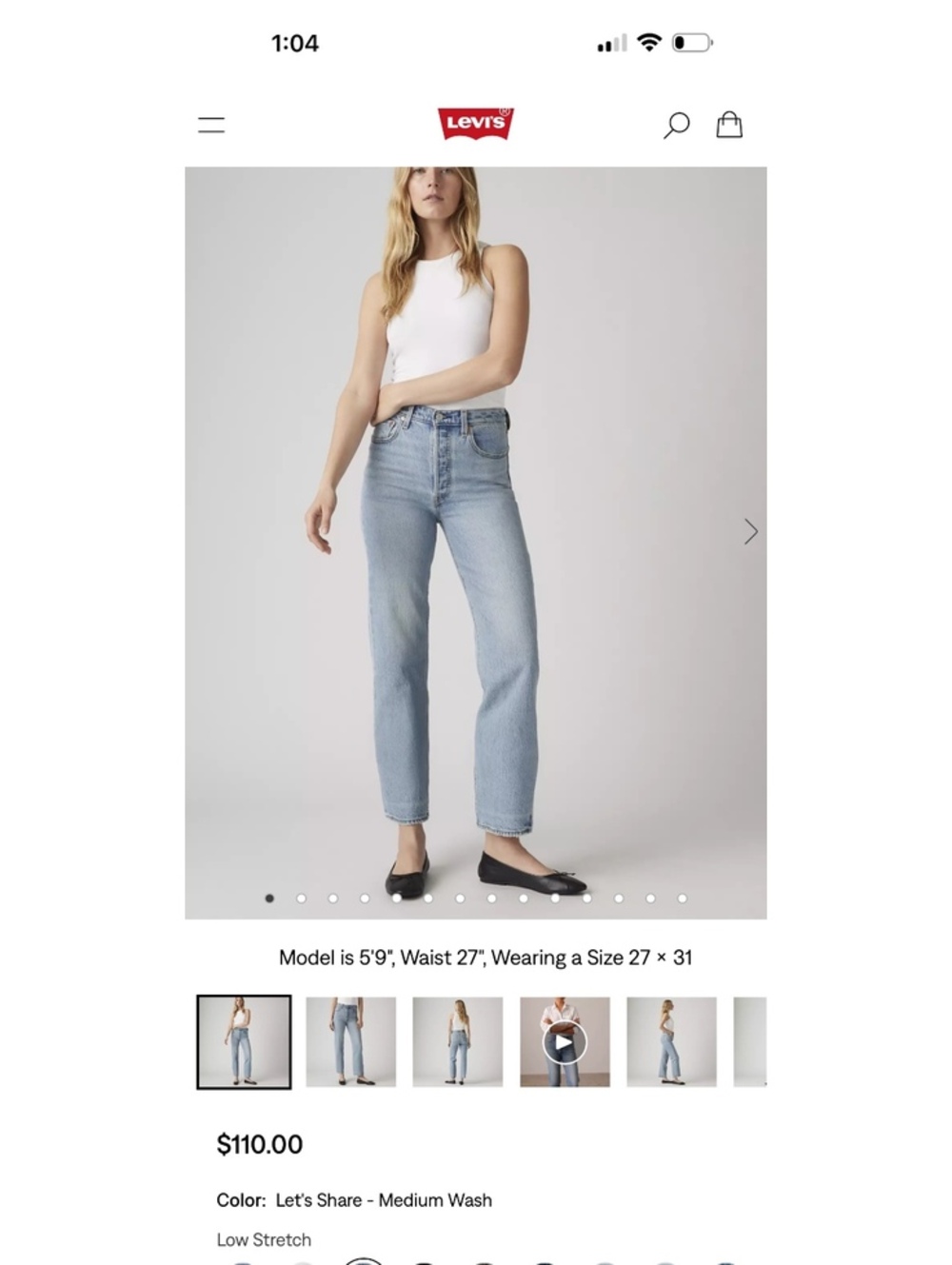 Levi’s Ribcage Straight Ankle Jeans